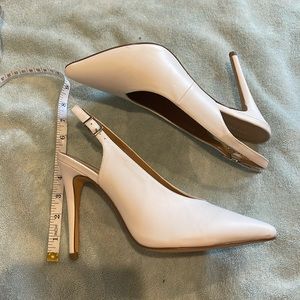 Express white slingbacks